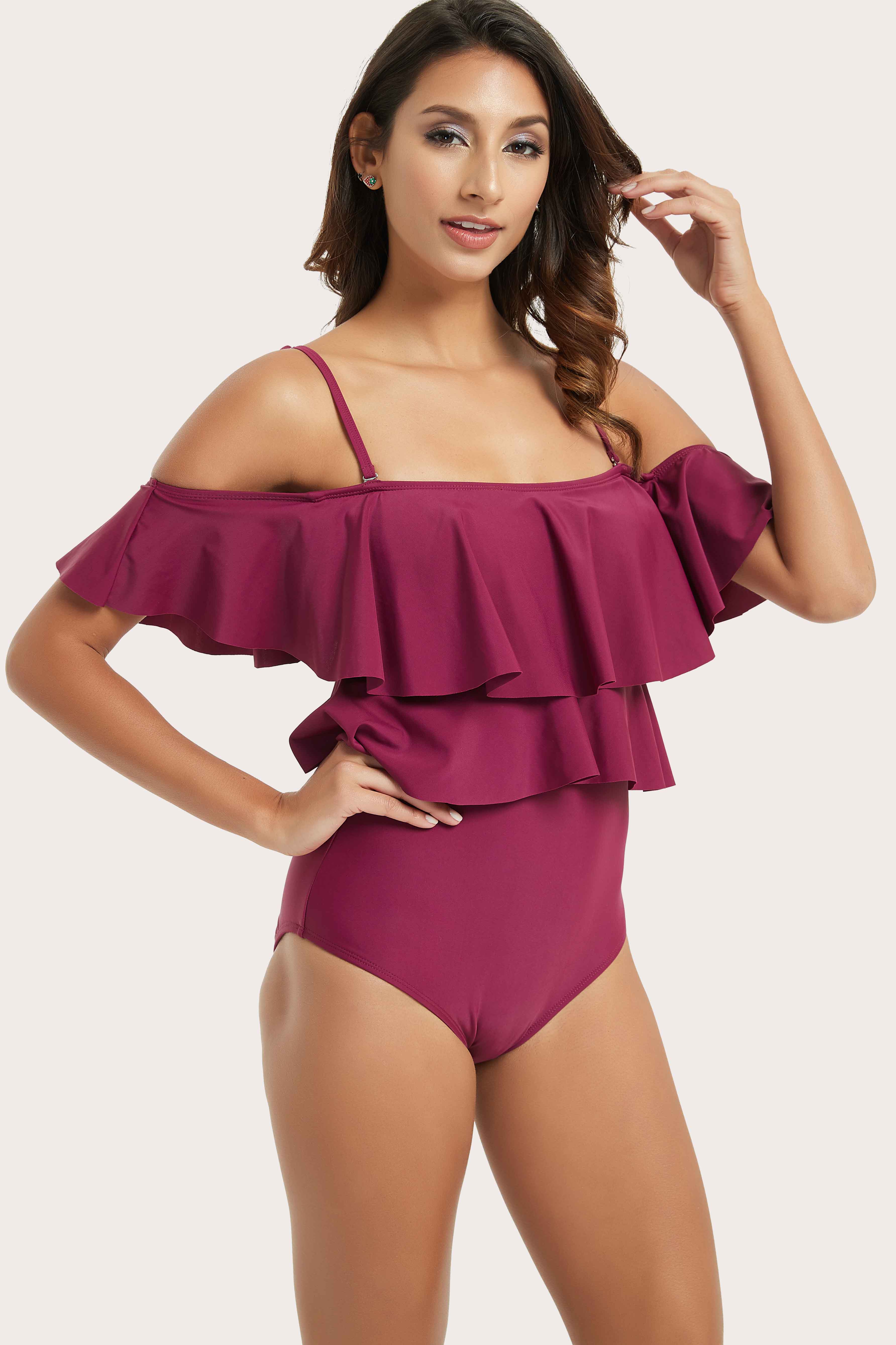 fuchsia bathing suit